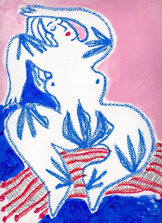 Feu interieur Peinture sur papier de Claire Sollinger : Feu intérieur