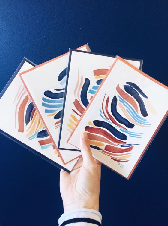 Peinture sur toile de Claire Sollinger : danser avec les étoiles