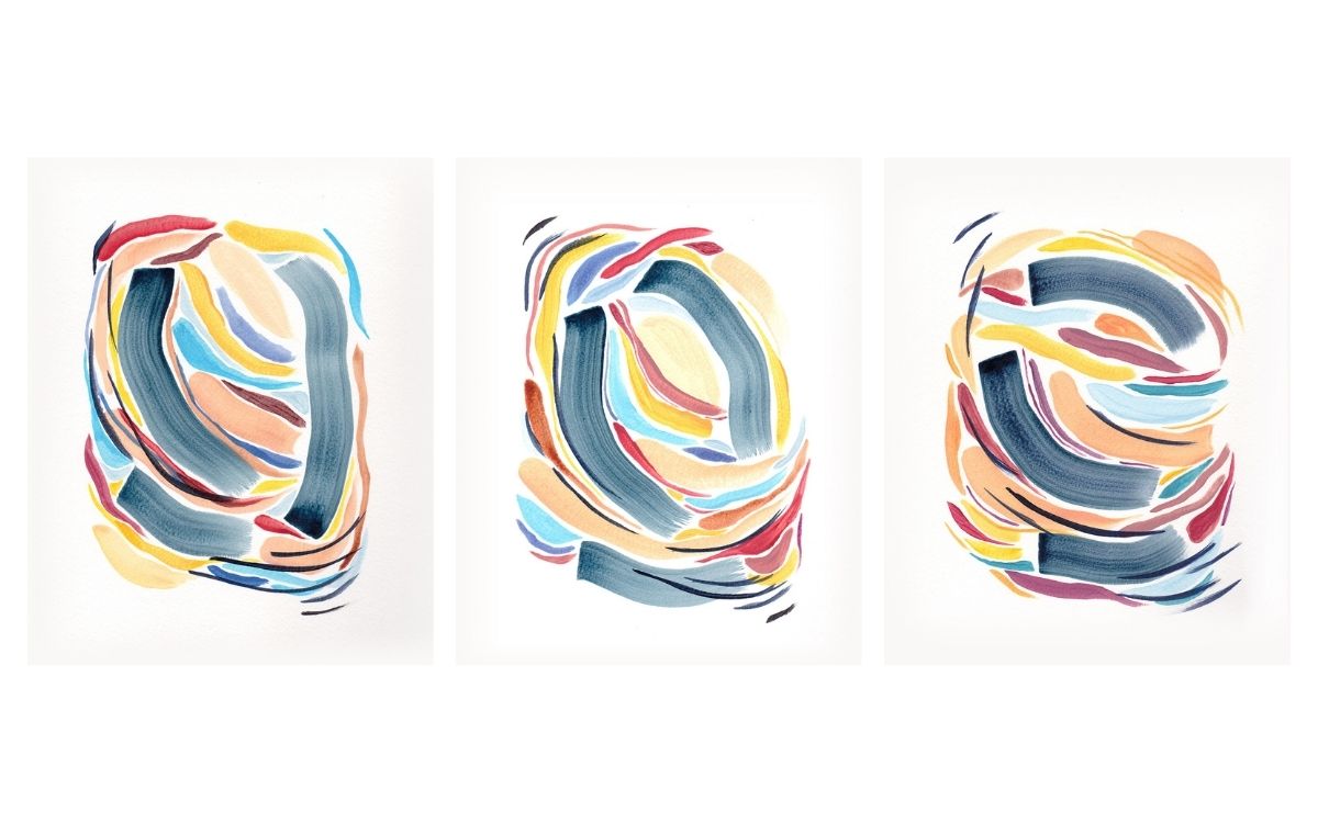 Femme bleue, peinture acrylique par Claire Sollinger